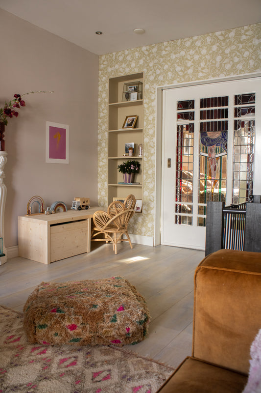 Papier peint floral - Grenade - Or