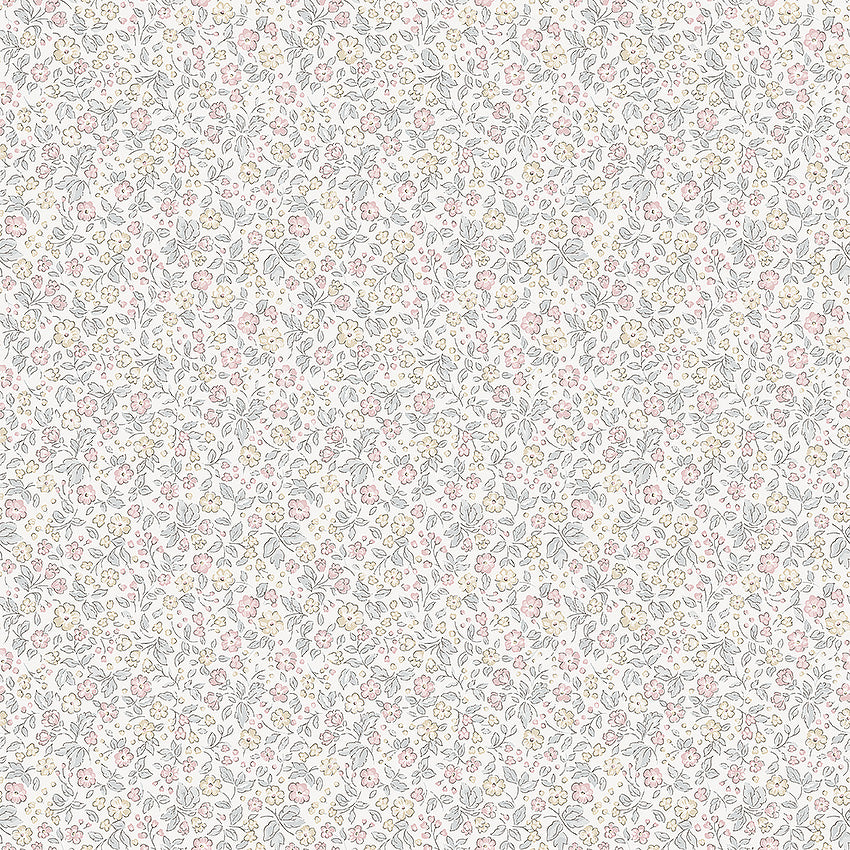 Borastapeter Wallpaper - Jasmine - Pink & Yellow Flowers