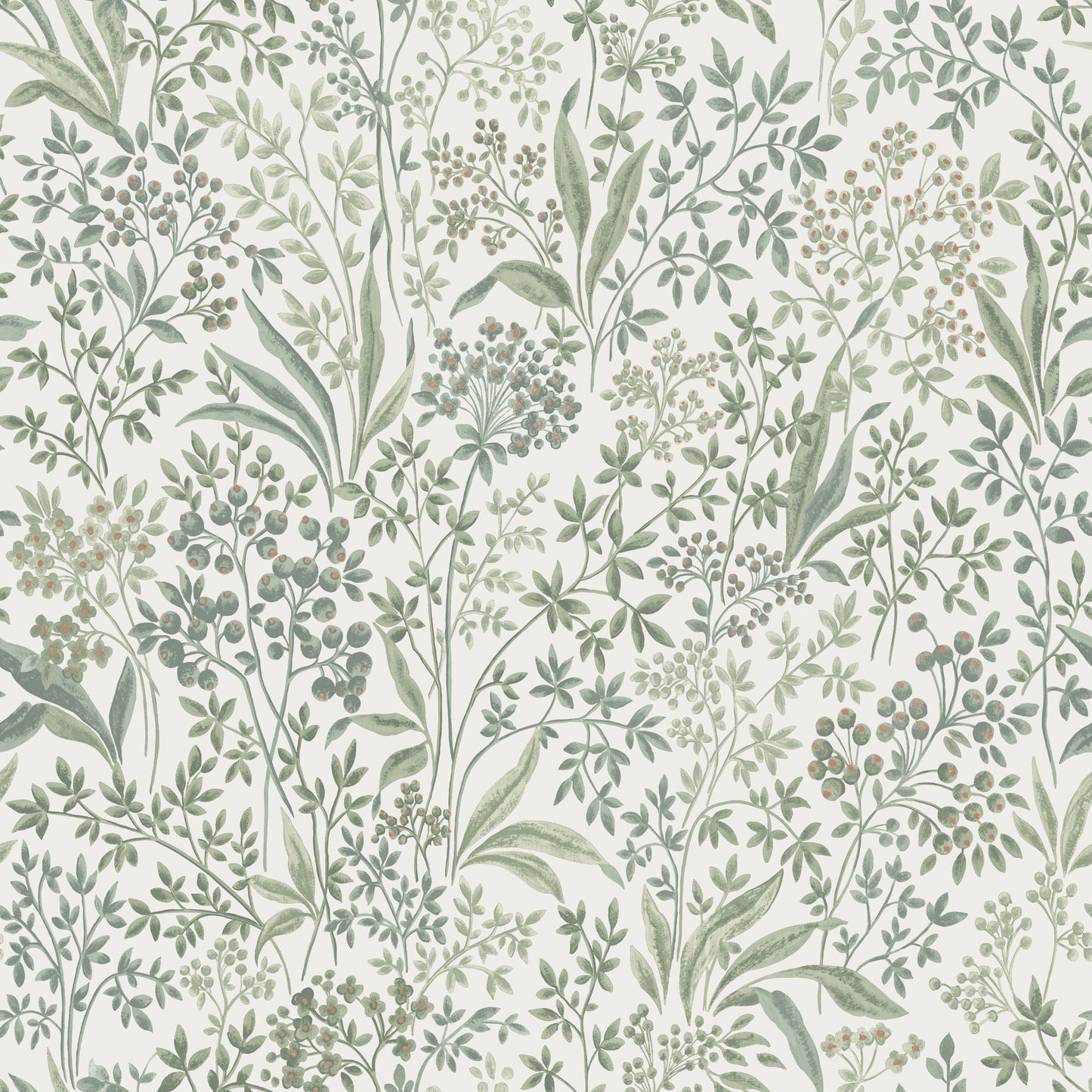Borastapeter Wallpaper - Nocturne 2026 - Green & White