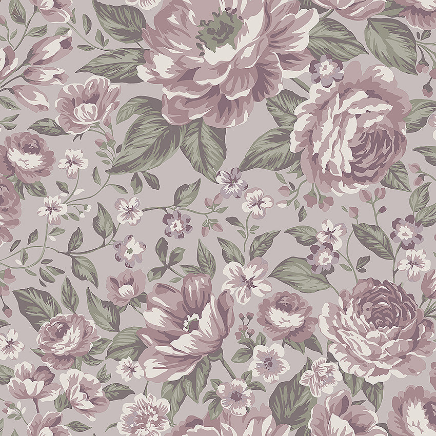 Papier peint Borastapeter - Rosie - Violet et Vert