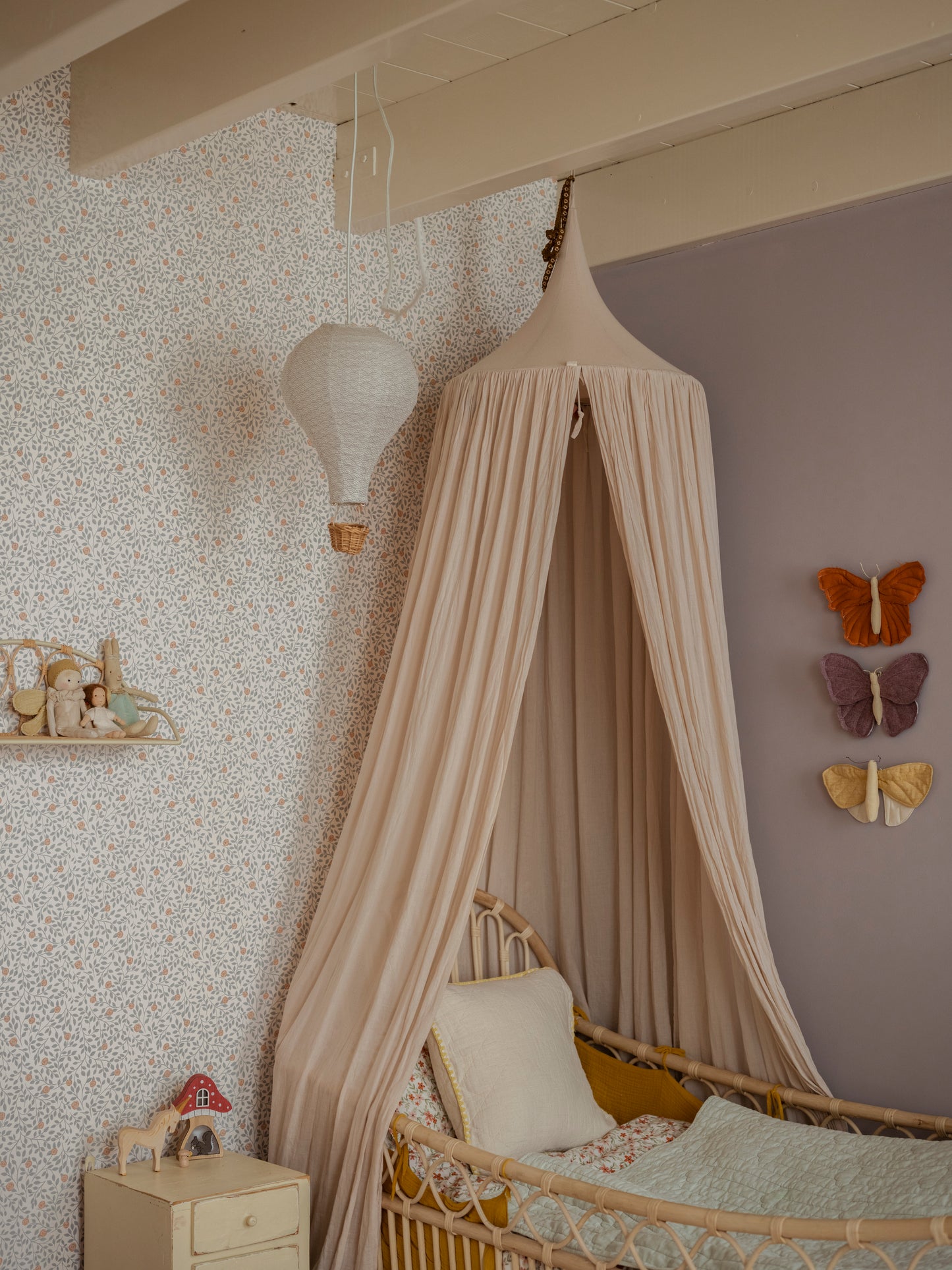 Peel & Stick Wallpaper - Climbing Rose - Blue