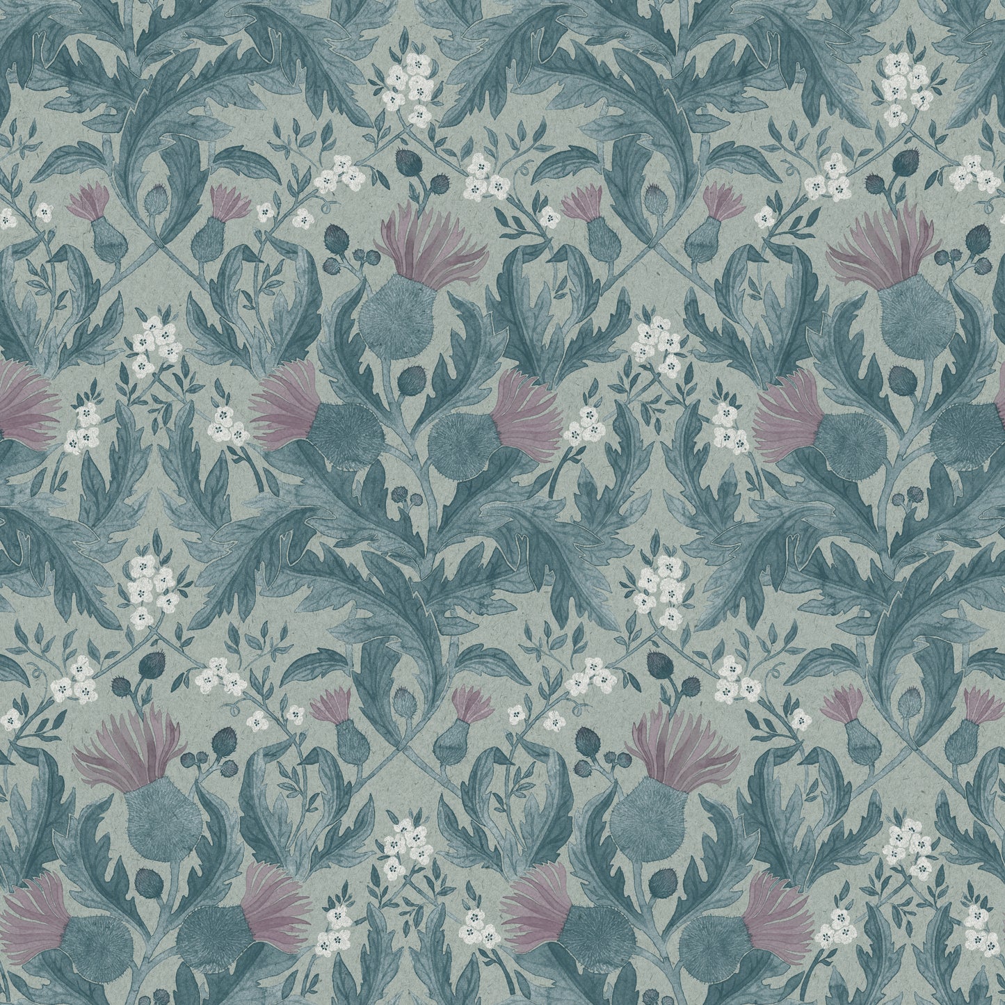 Borastapeter Wallpaper - Thistles - Blue
