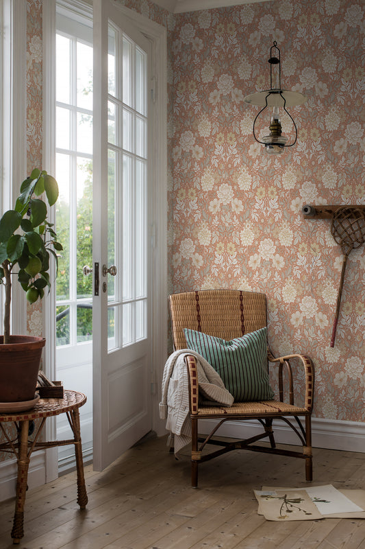 Papier peint Borastapeter - Dahlia Garden 7688 - Orange