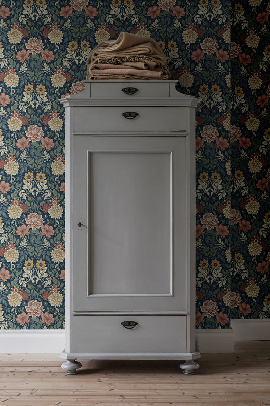 Borastapeter Wallpaper - Dahlia Garden 7690 - Dark Blue