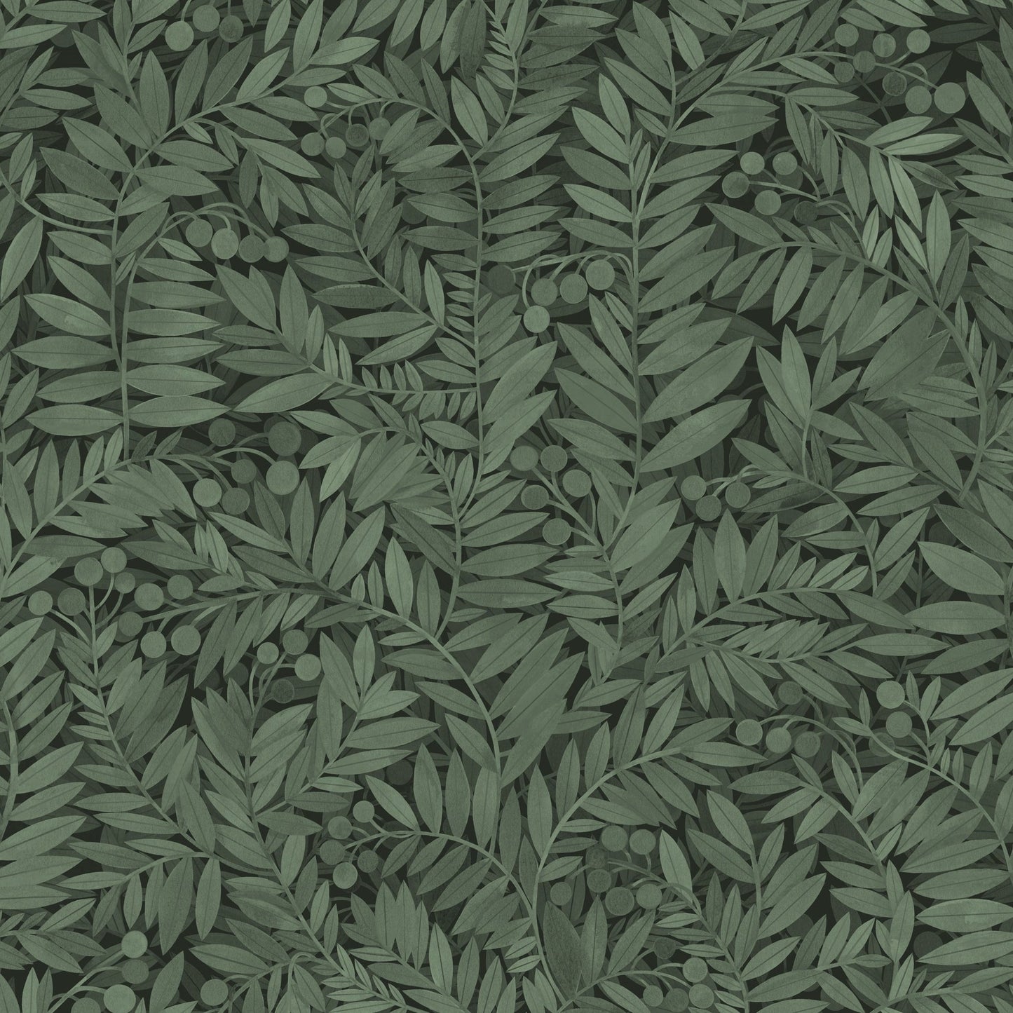 Papier peint gris d'été - Eve - Evergreen