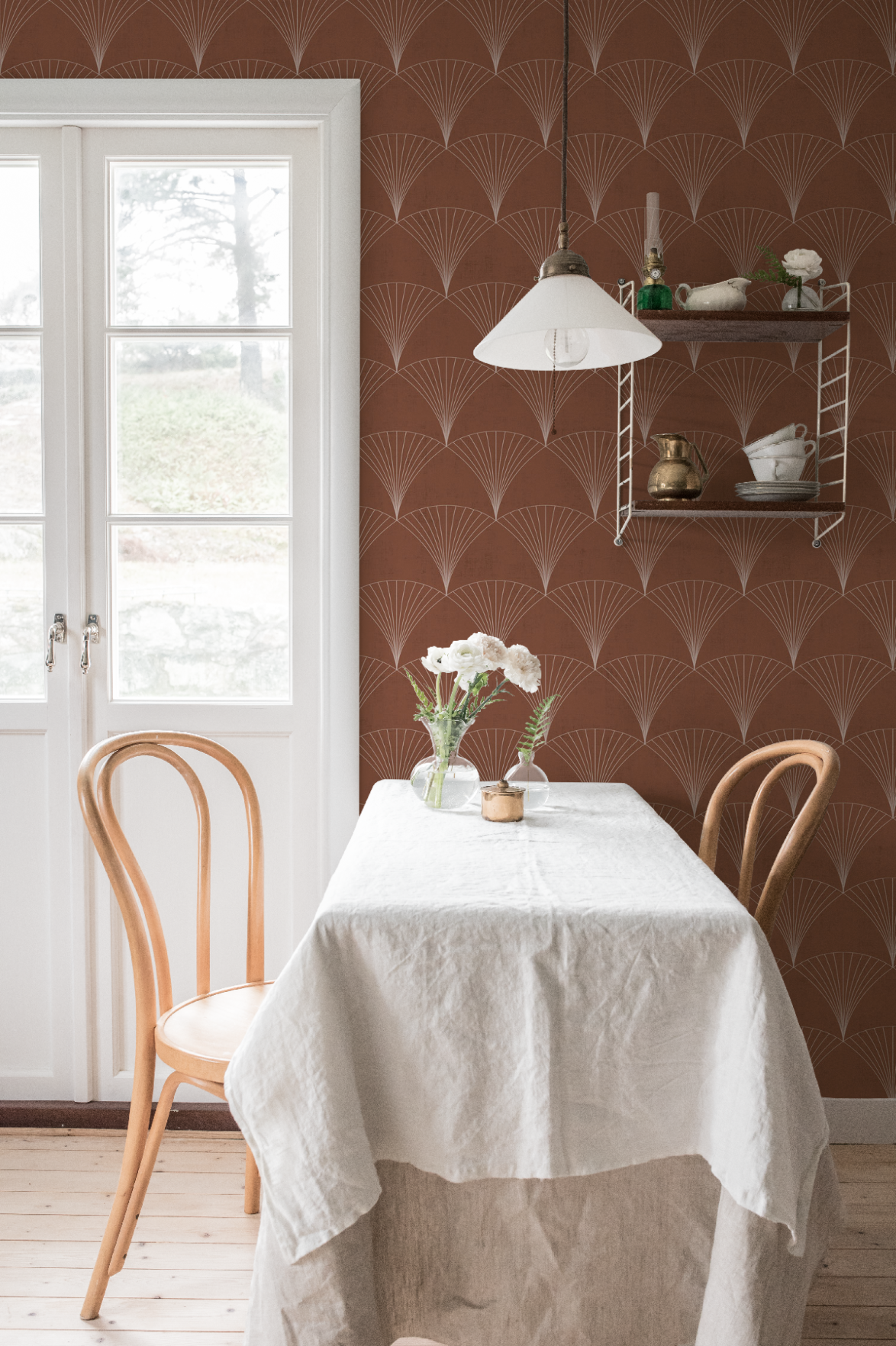 Midbec Wallpaper - Geometric Pattern - Red
