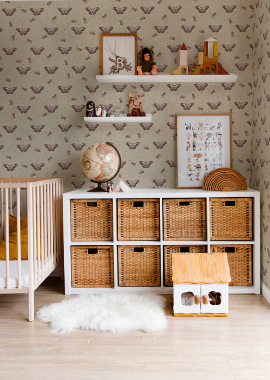 Nursery Wallpaper - Ophelia’s Dream - Dusty Beige