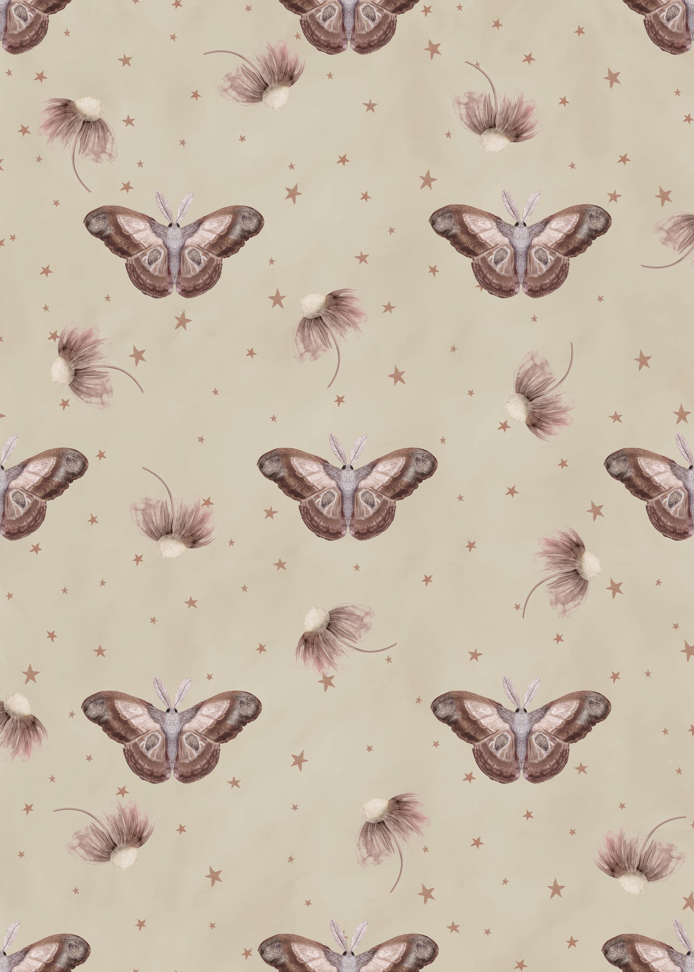 Nursery Wallpaper - Ophelia’s Dream - Dusty Beige