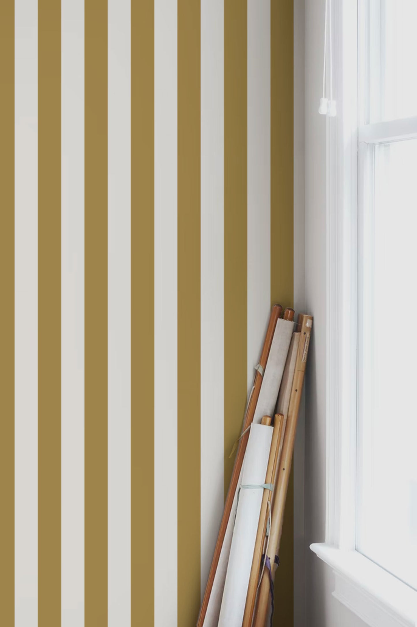 Papier peint rayures - Ventnor - Or