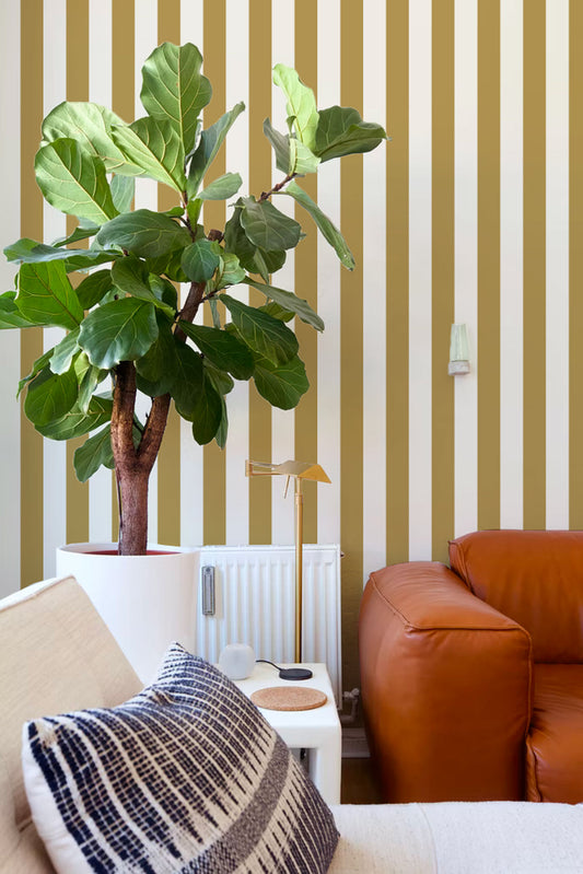 Wallpaper Stripes - Ventnor - Gold