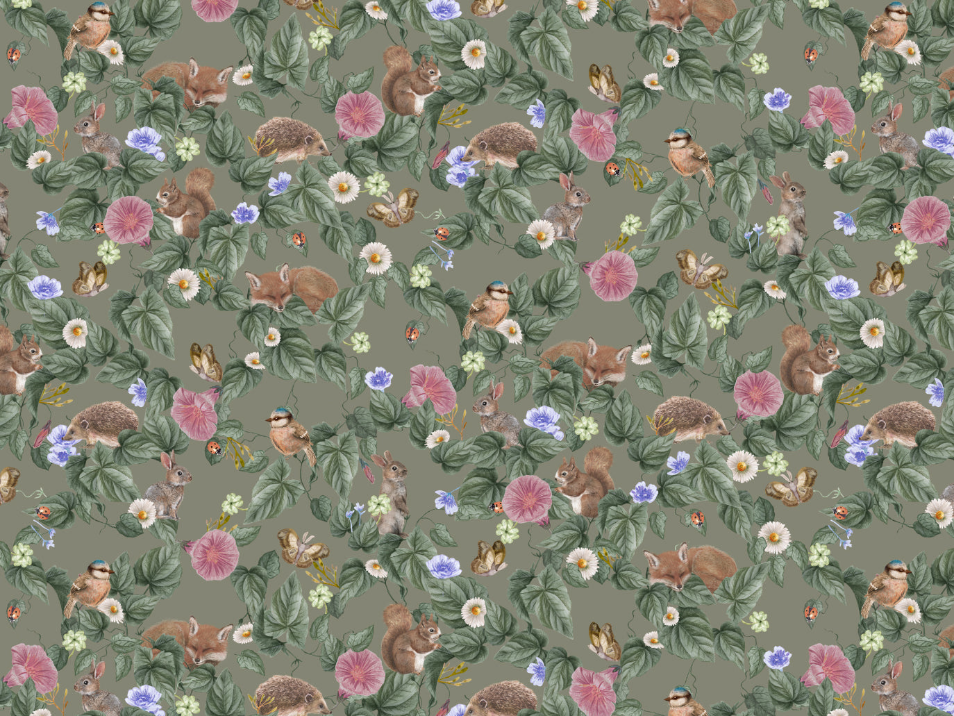 Papier peint pour chambre d'enfant - Berceuse de la forêt - Mousse