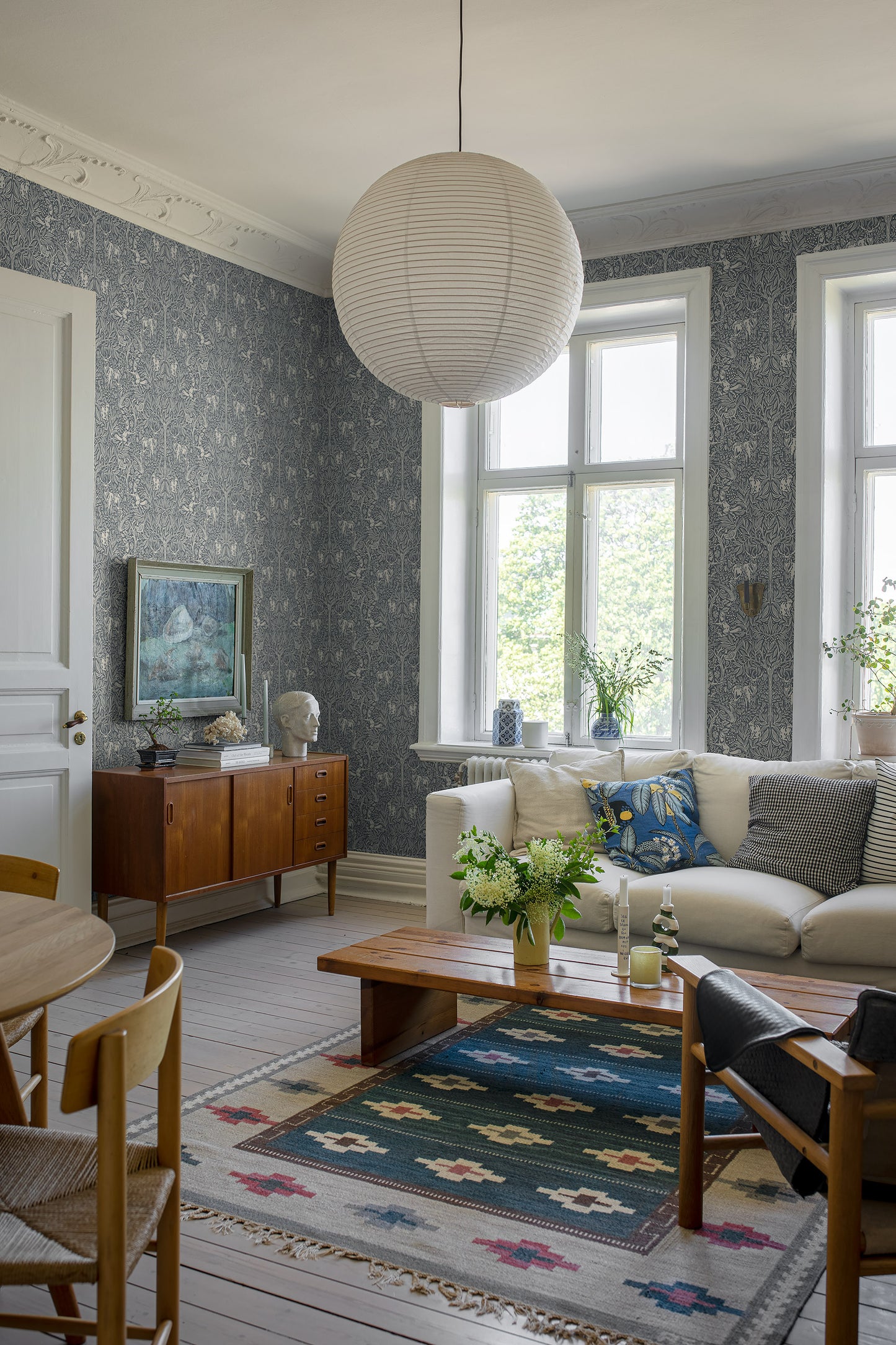 Borastapeter Wallpaper - Under the Elder Tree 2047 - Blue