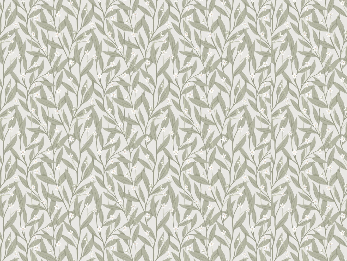 Summer Gray Wallpaper - Anemone - Light Green