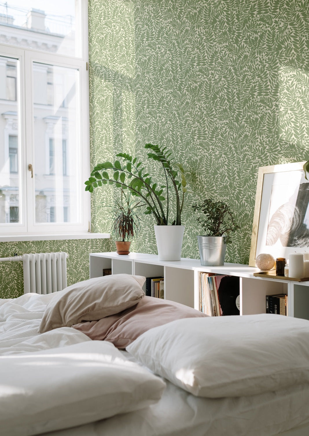 Summer Gray Wallpaper - Florence - Green