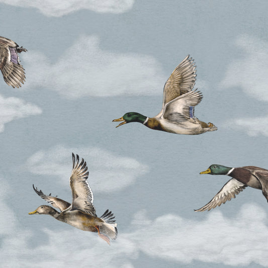 Summer Gray Wallpaper - Voyage - Winter Blue