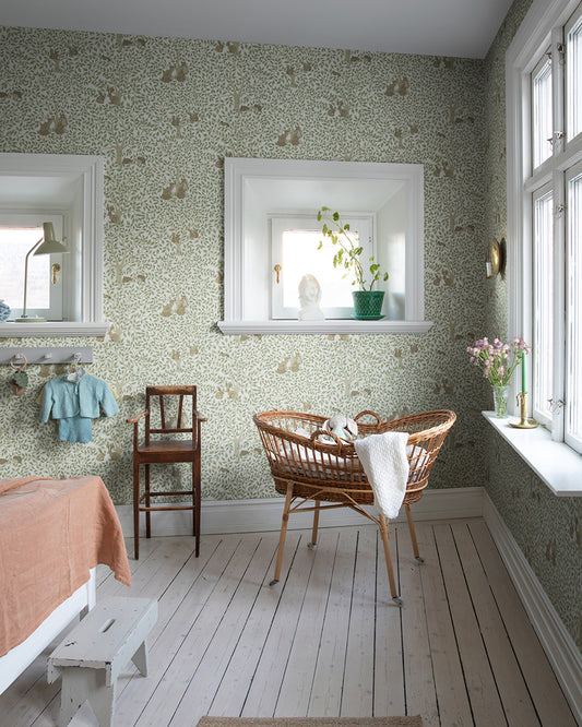 Papier peint Midbec - Par 44111 - Vert et beige