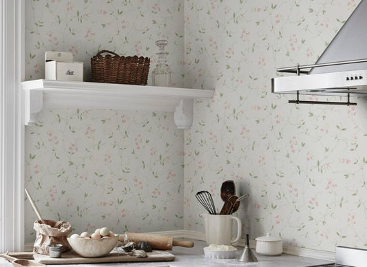 Sandberg Wallpaper - Sanna, Light Pink - 490-24