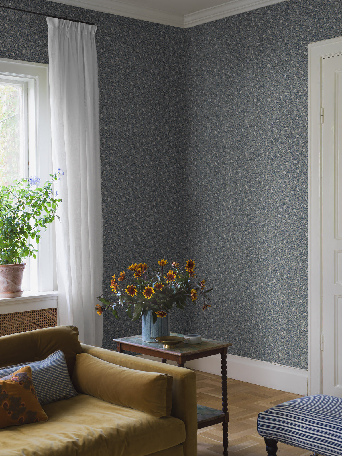 Borastapeter Wallpaper - Myrten - Blue
