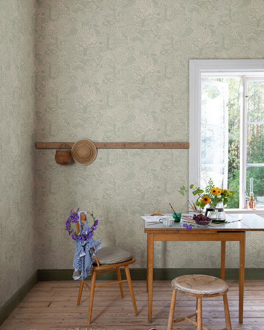 Papier peint Midbec - Bygga Bo 63004 - vert clair