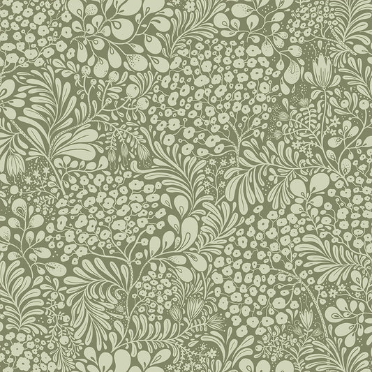 Papier peint Midbec - Siv - Vert Olive