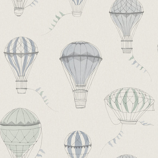Borastapeter Wallpaper - Up In The Sky - Blue & Green