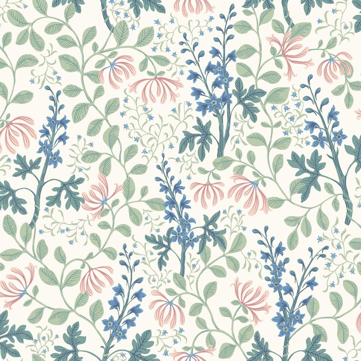 Borastapeter Wallpaper - Trädgårdsfröjd - Blue