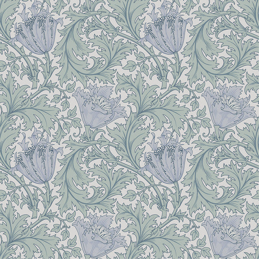 William Morris Wallpaper - Anemone - Blue