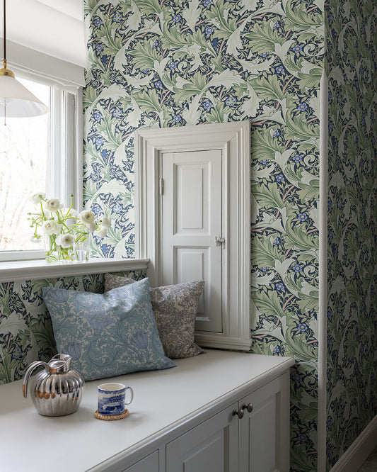 Papier peint William Morris - Granville - Bleu foncé