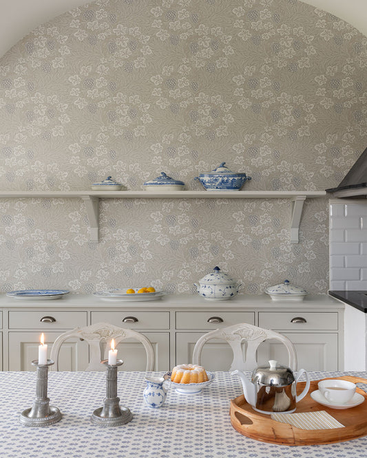 Papier peint William Morris - Vigne - Gris