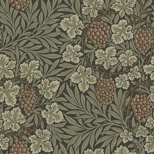 Papier peint William Morris - Vigne - Marron