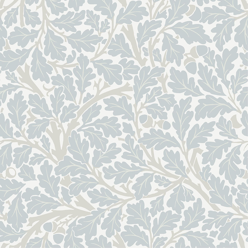 Papier peint William Morris - Chêne - Bleu