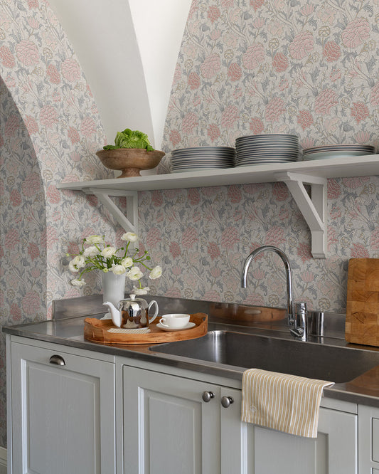 Papier peint William Morris - Cray - Rose