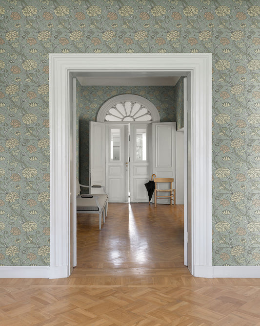 Papier peint William Morris - Cray - Gris-Bleu