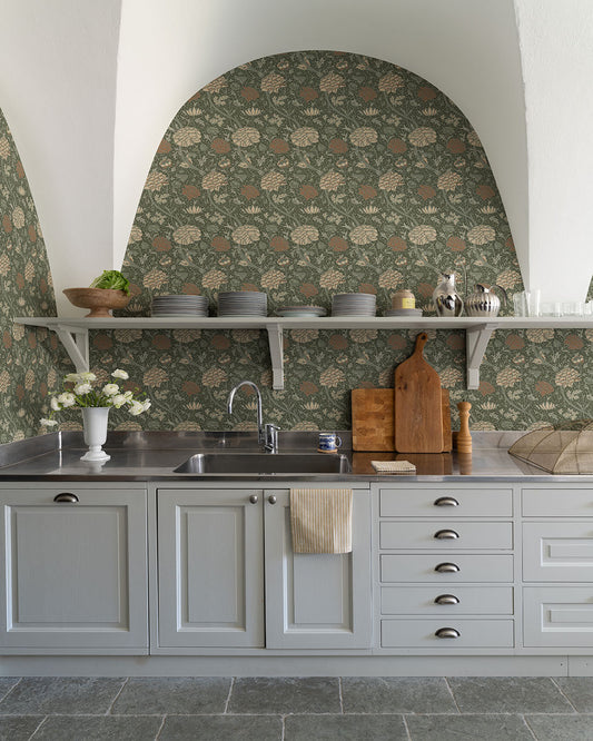 Papier peint William Morris - Cray - Terre cuite