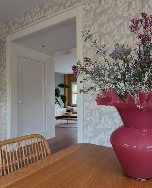 Papier peint Summer Gray - Bluebells - Bleu poussiéreux