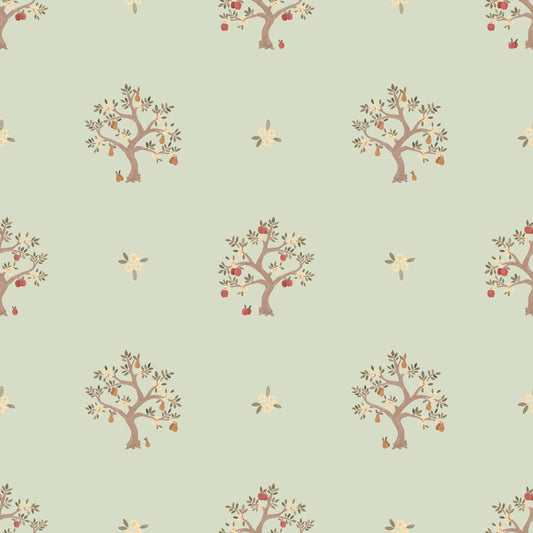 Summer Gray Wallpaper - Annika - Grass Green
