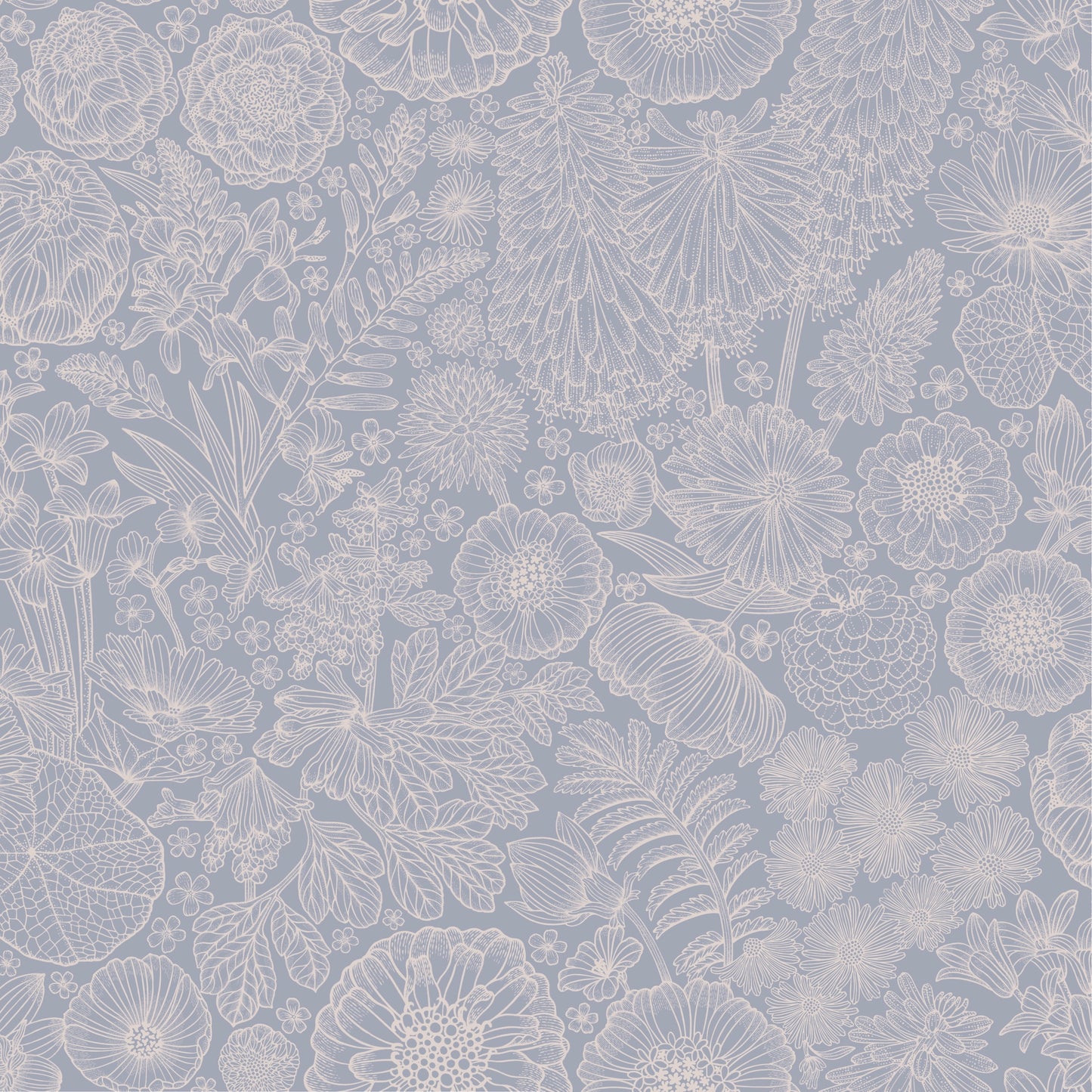 Papier peint gris d'été - août - bleu
