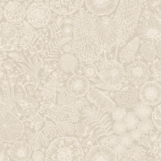 Papier peint gris d'été - août - beige