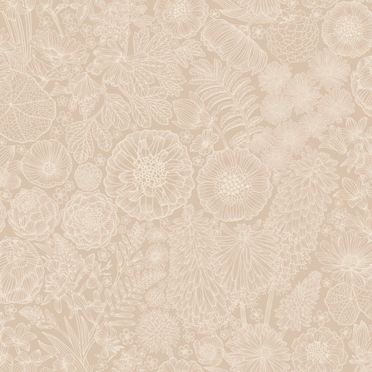 Papier peint gris d'été - août - rose