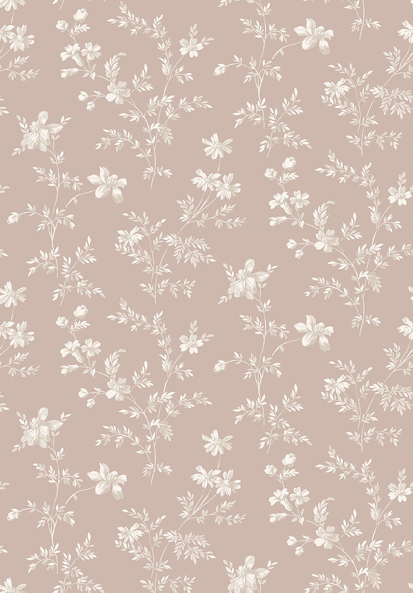 Papier peint Borastapeter - Angsblomma - Rose poudré