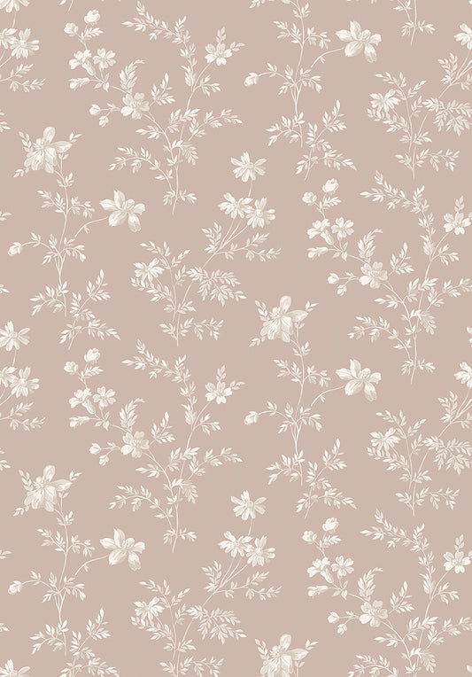 Papier peint Borastapeter - Angsblomma - Rose poudré