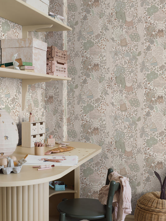 Papier peint Borastapeter - Charlie - Blanc