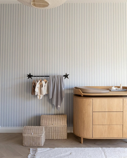 Wallpaper Stripes - French - Blue