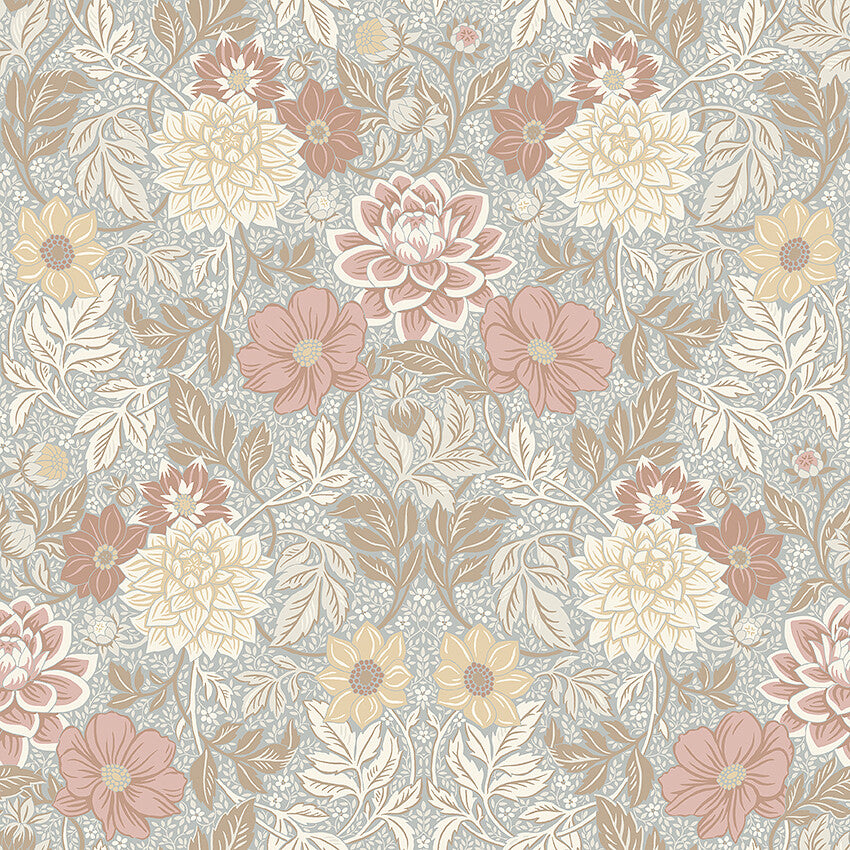 Papier peint Borastapeter - Dahlia Garden 7692 - Pastels roses