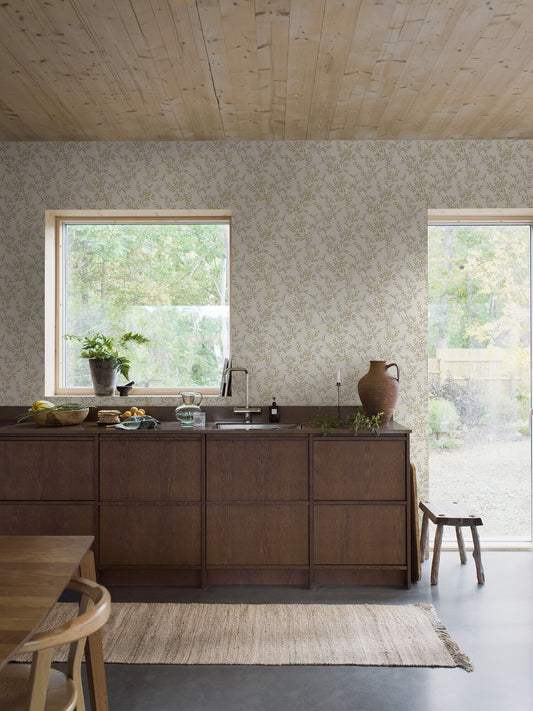 Papier peint Borastapeter - Baies de la forêt 4714 - Rouge et vert verdoyant