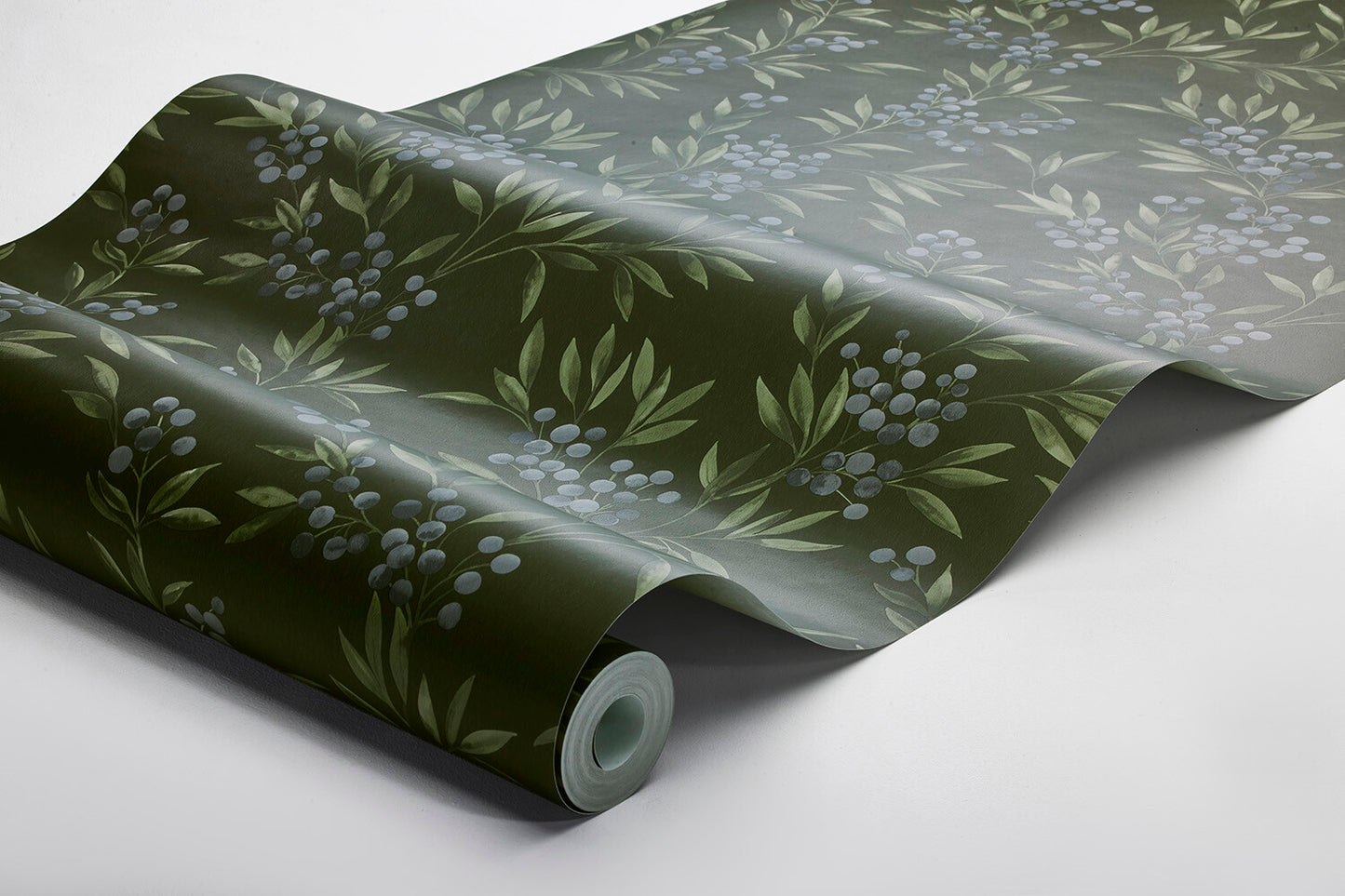 Borastapeter Wallpaper - Forest Berries 4715 - Green and Purple