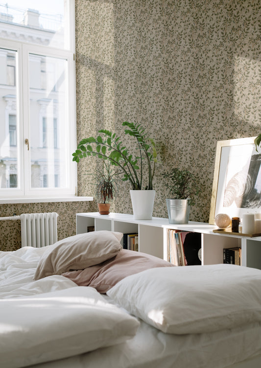 Summer Gray Wallpaper - Dagma - Green