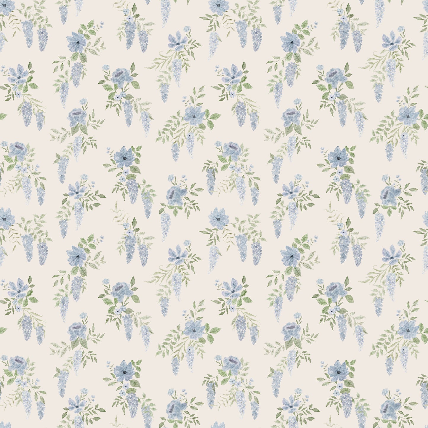 Papier peint Summer Gray - Thirza - Bleu