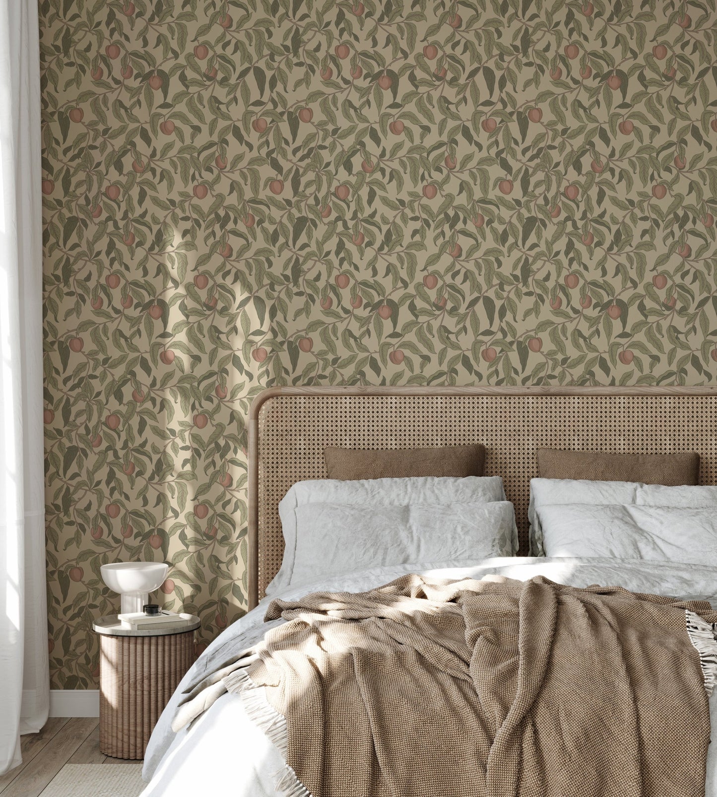 Summer Gray Wallpaper - Lena - Sage (SALE)