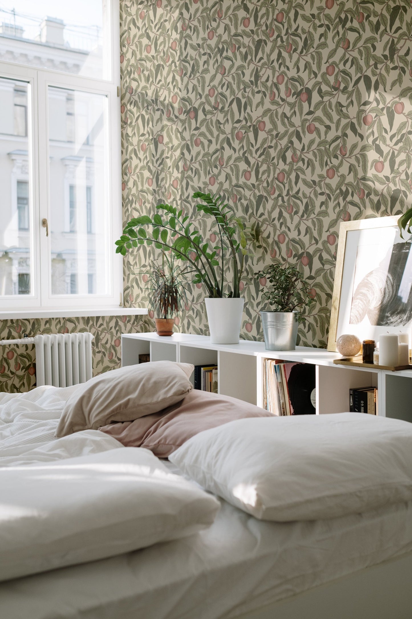 Summer Gray Wallpaper - Lena - Sage (SALE)